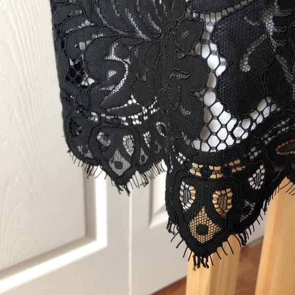 Lauren Ralph Lauren Black White Lace Sleeveless Dress Sz 8 - Picture 3 of 9